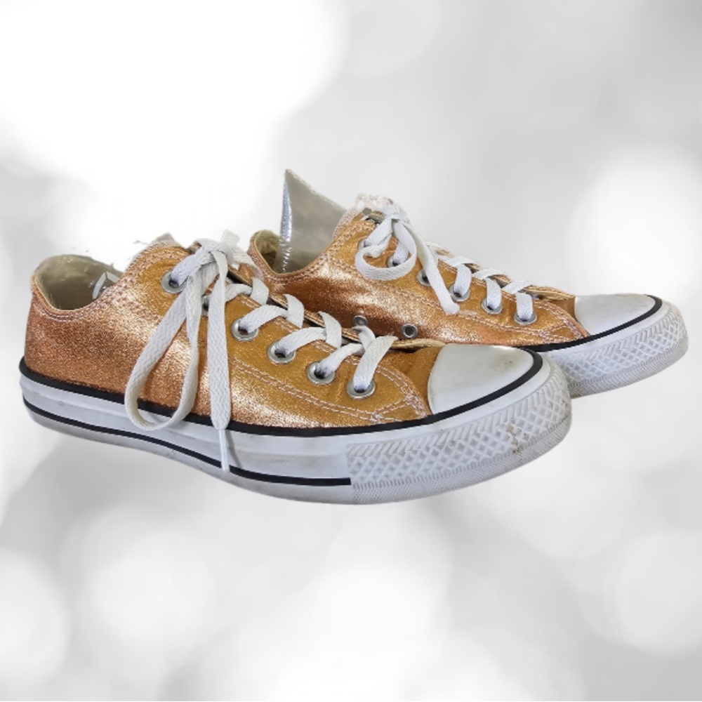 CONVERSE All Star Women’s Metallic Sunset Glow Rose Gold Sneakers Unisex